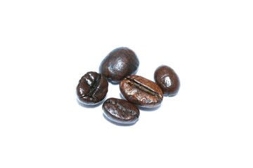 Background image. Coffee beans on a white background.
