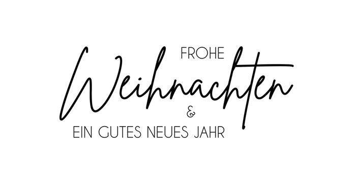 Frohe Weihnachten & ein gutes Neues Jahr Kartentext f&uuml;r Weihnachtskarte, schwarz, Text Wolke Vektor Illustration