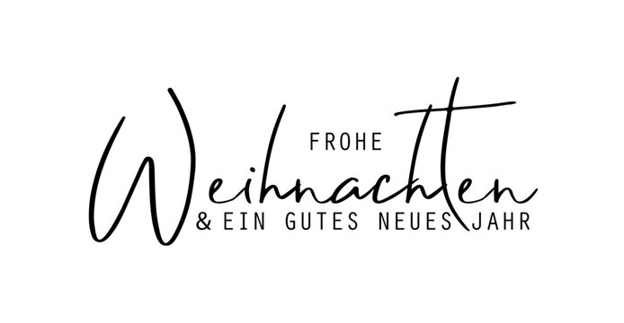 Frohe Weihnachten & ein gutes Neues Jahr Kartentext f&uuml;r Weihnachtskarte, schwarz, Text Wolke Vektor Illustration