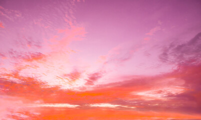 Fototapeta premium Abstract and pattern of cloud sky Calming coral, Orange, Trend color background
