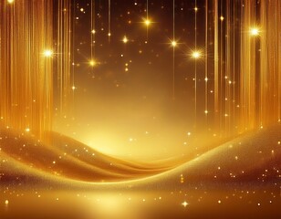 キラキラ輝く金色のカーテン