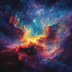 Fototapeta premium background with space, nebula, stars, space and galaxy