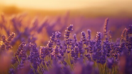 close up of lavender flowers on field 
