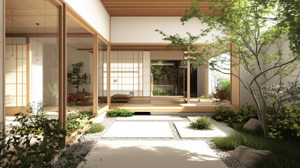 Fototapeta premium Japanese style house 