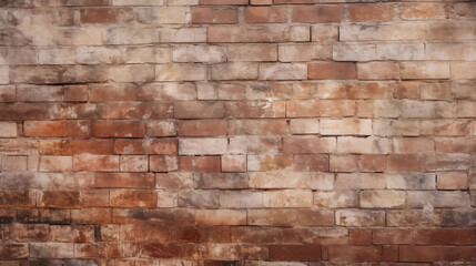 Old Red Brick Wall Background, Wide Panorama of Masonry, Black Brick Wall with Neon Lights, Dark Background for Design