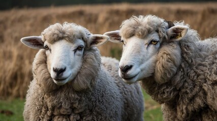 stock photography british blue sheeps in a beautiful farm