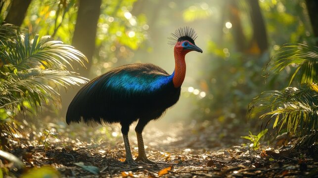 A Kasuari Bird in the Sunlight