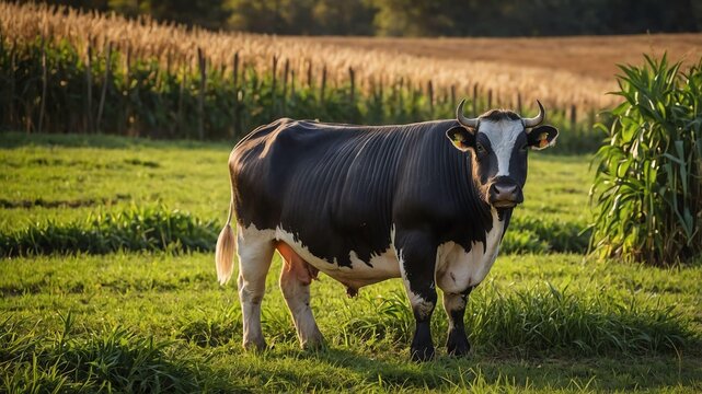 stock photography zebus in a beautiful farm