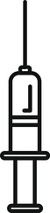 This simple syringe icon embodies the concept of medical injections and healthcare