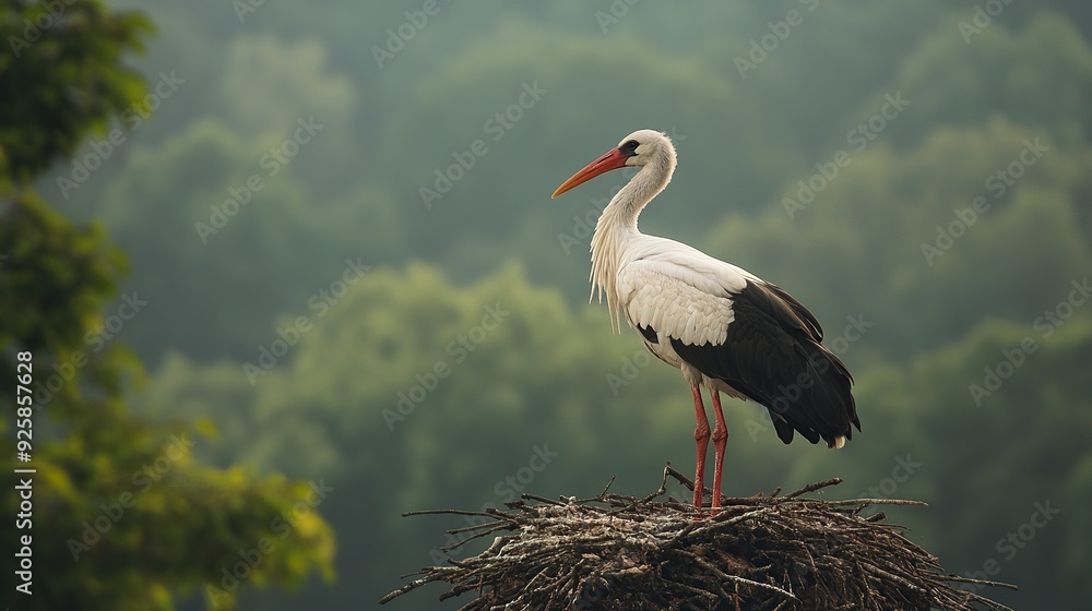 Wall mural stork --ar 16:9 --style raw --v 6.1 job id: 758a5524-bc9e-421c-8727-6db2c728a67b