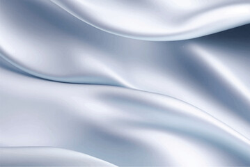 Silver smooth elegant light silk fabric background. Textile texture. Vector illustration	