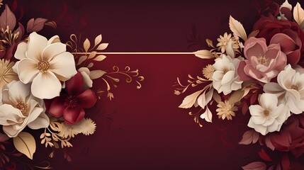 Elegant floral artwork with a sophisticated and luxurious design in deep rich colors.