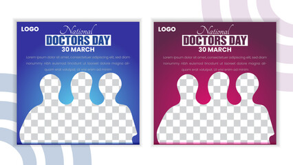 International doctor day social media post design for a brading medical hospitals 