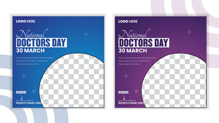 International doctor day social media post design for a brading medical hospitals 