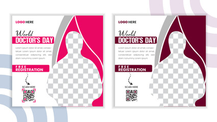 International doctor day social media post design for a brading medical hospitals 