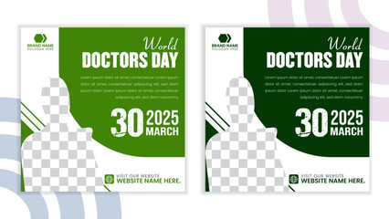 International doctor day social media post design for a brading medical hospitals 