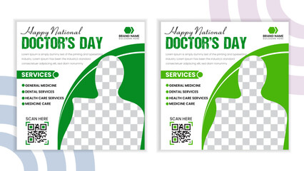International doctor day social media post design for a brading medical hospitals 