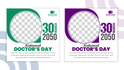 International doctor day social media post design for a brading medical hospitals 