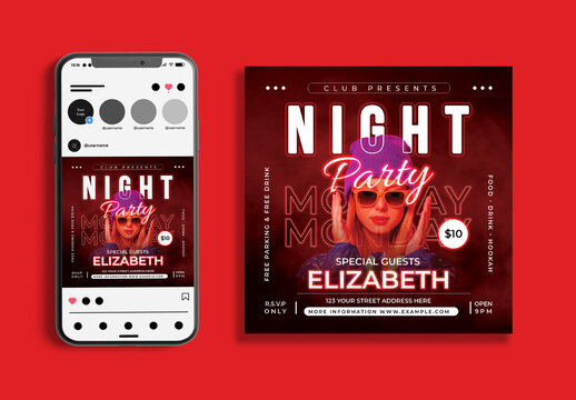 DJ Party Flyer Layout