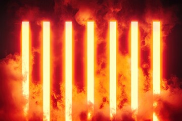 Image of high score message with luminous lines on a blazing background