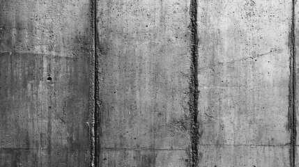 Fototapeta premium Textured concrete wall with vertical lines in a monochrome setting
