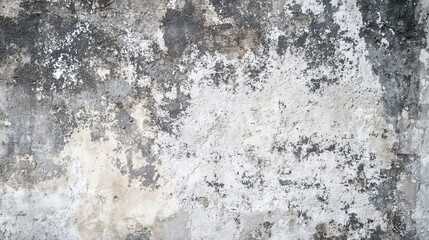 Fototapeta premium Weathered wall texture with peeling paint in a dimly lit space