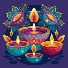 Happy diwali vector illustration