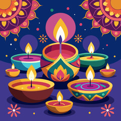 Happy diwali vector illustration