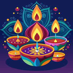 Happy diwali vector illustration