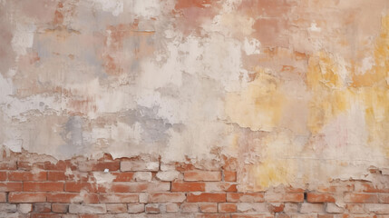 Old Red Brick Wall Background, Wide Panorama of Masonry, Black Brick Wall with Neon Lights, Dark Background for Design