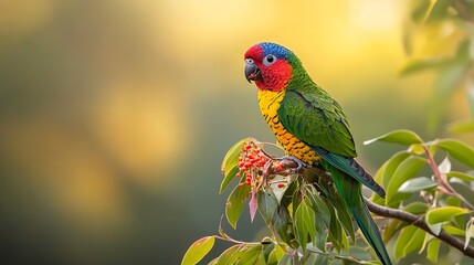 Naklejka premium Lorikeet --ar 16:9 --style raw --v 6.1 Job ID: 811ef83e-720b-4ab5-a63d-7dbac2cf5fc0