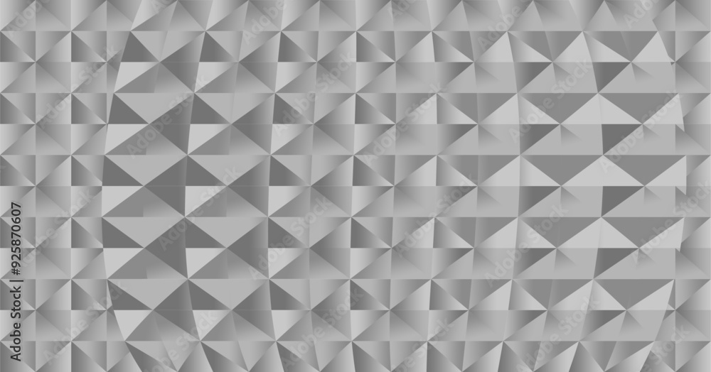 Poster repetition of square and triangular geometric fields with shades of gray as inspiration in visual co