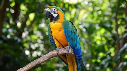 Obraz premium Macaw --ar 16:9 --style raw --v 6.1 Job ID: 4a82378b-b262-4f1c-8ea3-b02497c3ee99