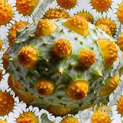 Kiwano Melon Still Life Avatar on White Background