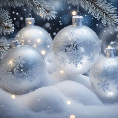 Christmas white ornament