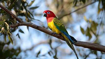 Rosella parrot --ar 16:9 --style raw --v 6.1 Job ID: ea2e0.2f-80fe-4f4a-ab15-191afff90195