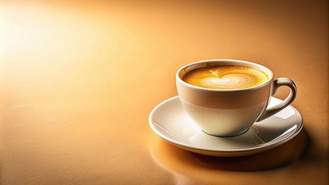 Empty cup of coffee with a creamy background, coffee, cup, empty, drink, beverage, tabletop, morning, refreshment