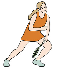 Badminton woman 