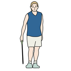 Fototapeta premium Badminton boy