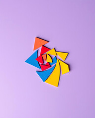 Geometric Swirl on Solid Background