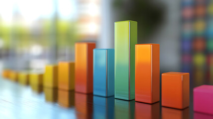 3D Bar Graphs, wallpaper, changing the view of numbers with diagrams