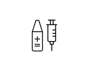 Ampoule medicine icon vector symbol design illustration