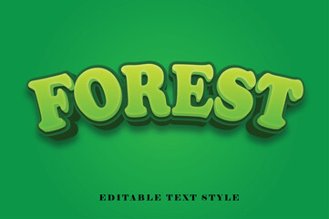 Green 3d style editable text effect