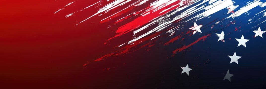 Labor Day Sale Flyer. Promotion Banner Design with American Background