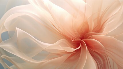 Obraz premium A soft and flowing abstract background composed of delicate satin fabric arranged to form the shape of flowers, emphasizing elegance and artistic design