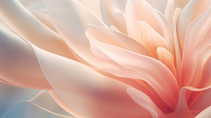 A soft and flowing abstract background composed of delicate satin fabric arranged to form the shape of flowers, emphasizing elegance and artistic design
