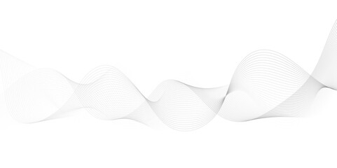Abstract grey wavy lines Digital frequency track equalizer background. Curved wave smooth stripe seamless pattern. Wave lines created using blend tool. graphic design template banner business wave.