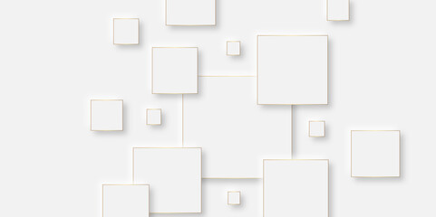 Abstract white rectangle shape geometric line background. abstract seamless modern white and gray color technology concept geometric rectangle vector background neomorphism style poster, banner design