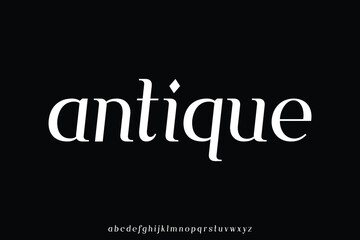 Obraz premium Elegant luxury antique alphabet display font vector illustration