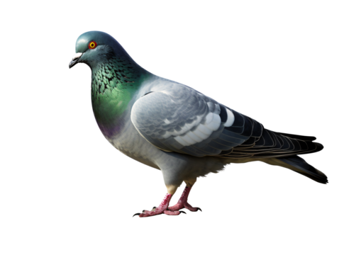 a bird standing on a white background